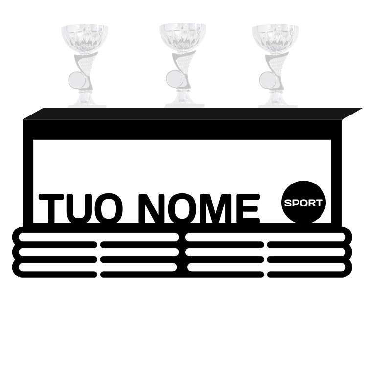 Porta Medaglie Personalizzato con Mensola Di Trofeo