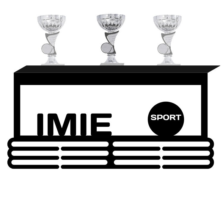 Personalizowany wieszak na medale z półką na trofea